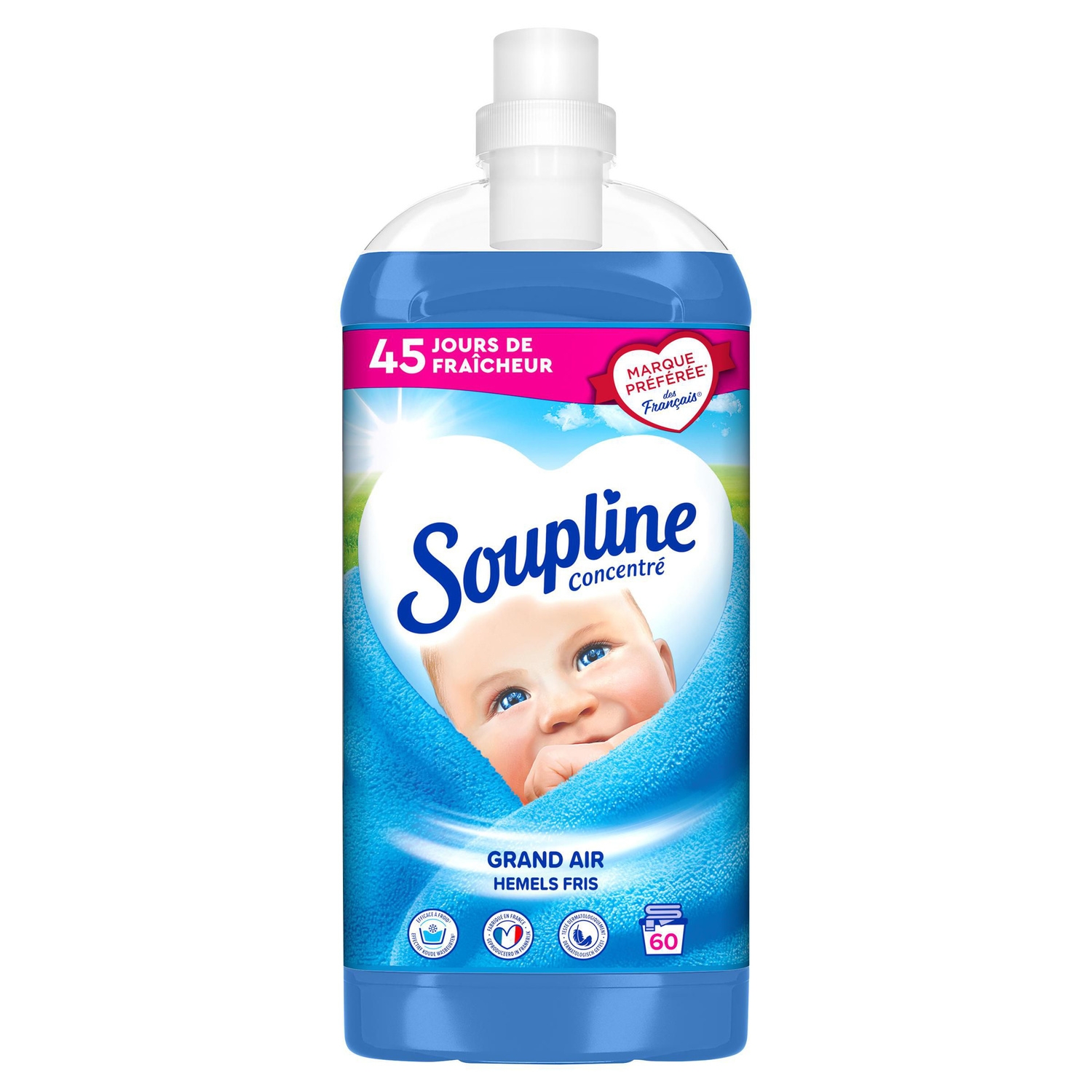 Adoucissant concentré Grand Air, 60 lavages - SOUPLINE