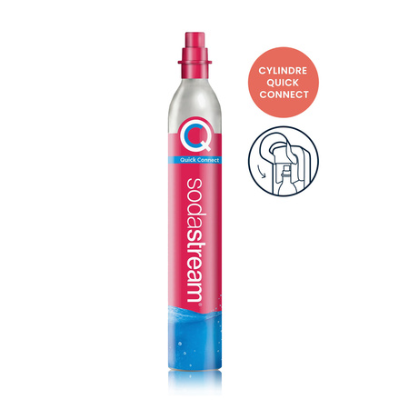 Bouteille de CO2 Quick Connect rose, recharge en echange - SODASTREAM