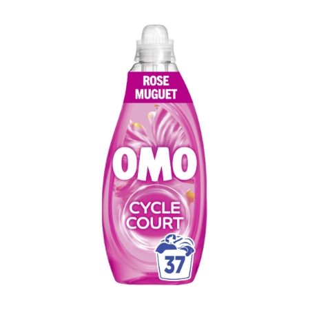 Lessive Liquide Cycle Court Rose Muguet 1,48L 37 Lavages - OMO