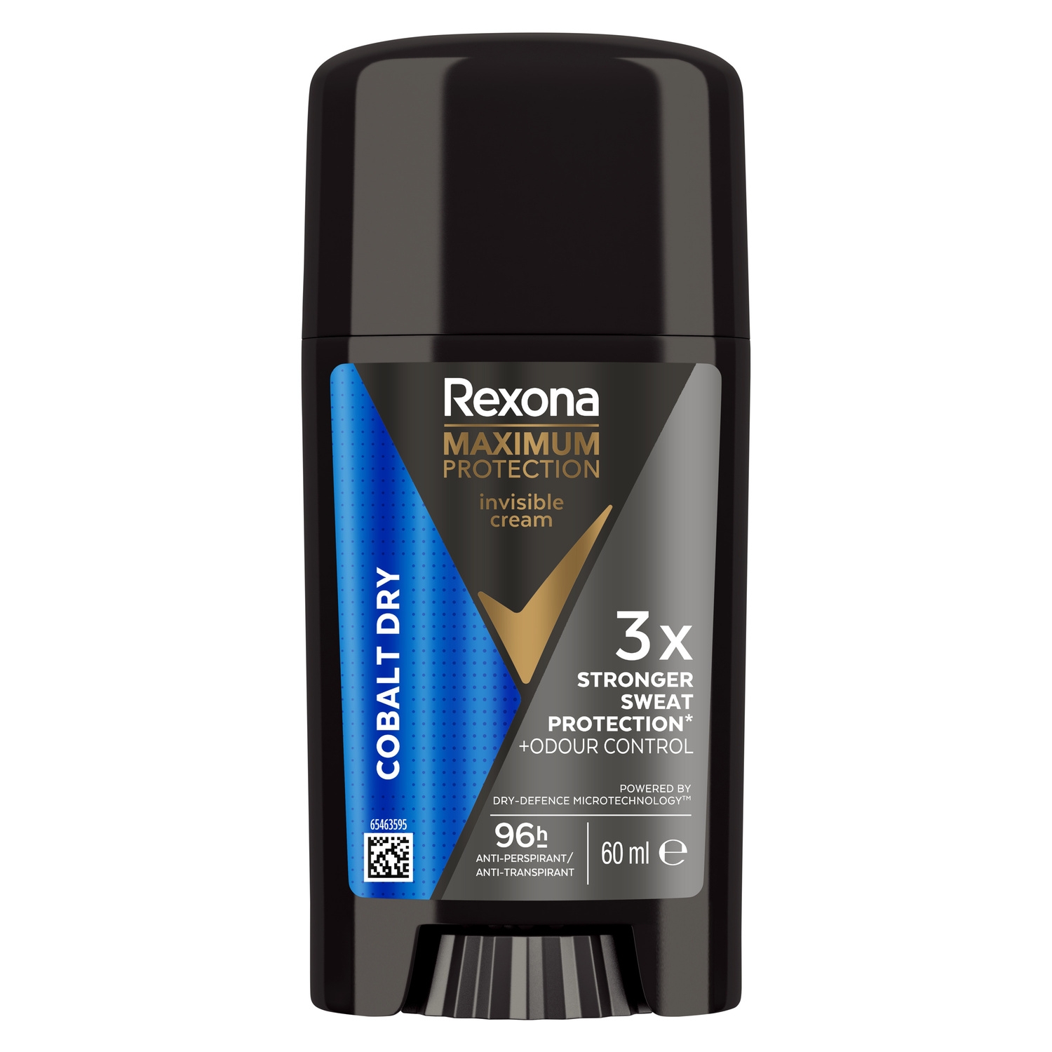 Déodorant stick homme anti-transpirant 96 h Cobalt Dry, 60 ml - REXONA