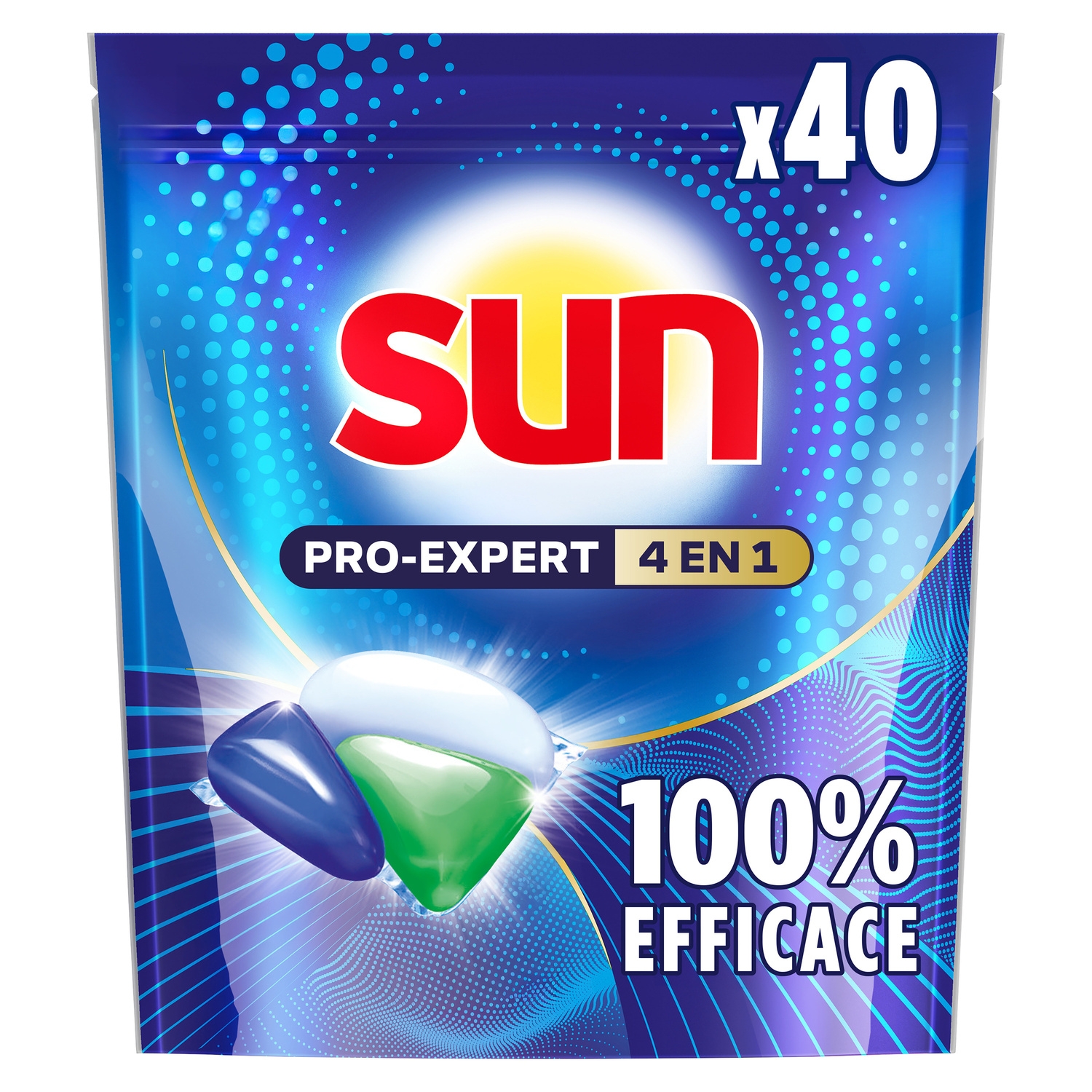 Capsules lave-vaisselle 4 en 1 Pro-Expert, x40 - SUN