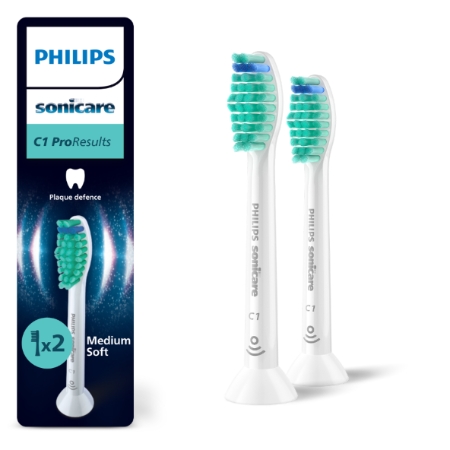 Sonicare C1 ProResults lot de 2 brossettes de rechange medium soft HX6012/87 - PHILIPS