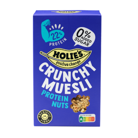 Crunchy Muesli Protein Nuts 22% de protéines sans sucres ajoutés 400 g - HOLIE'S