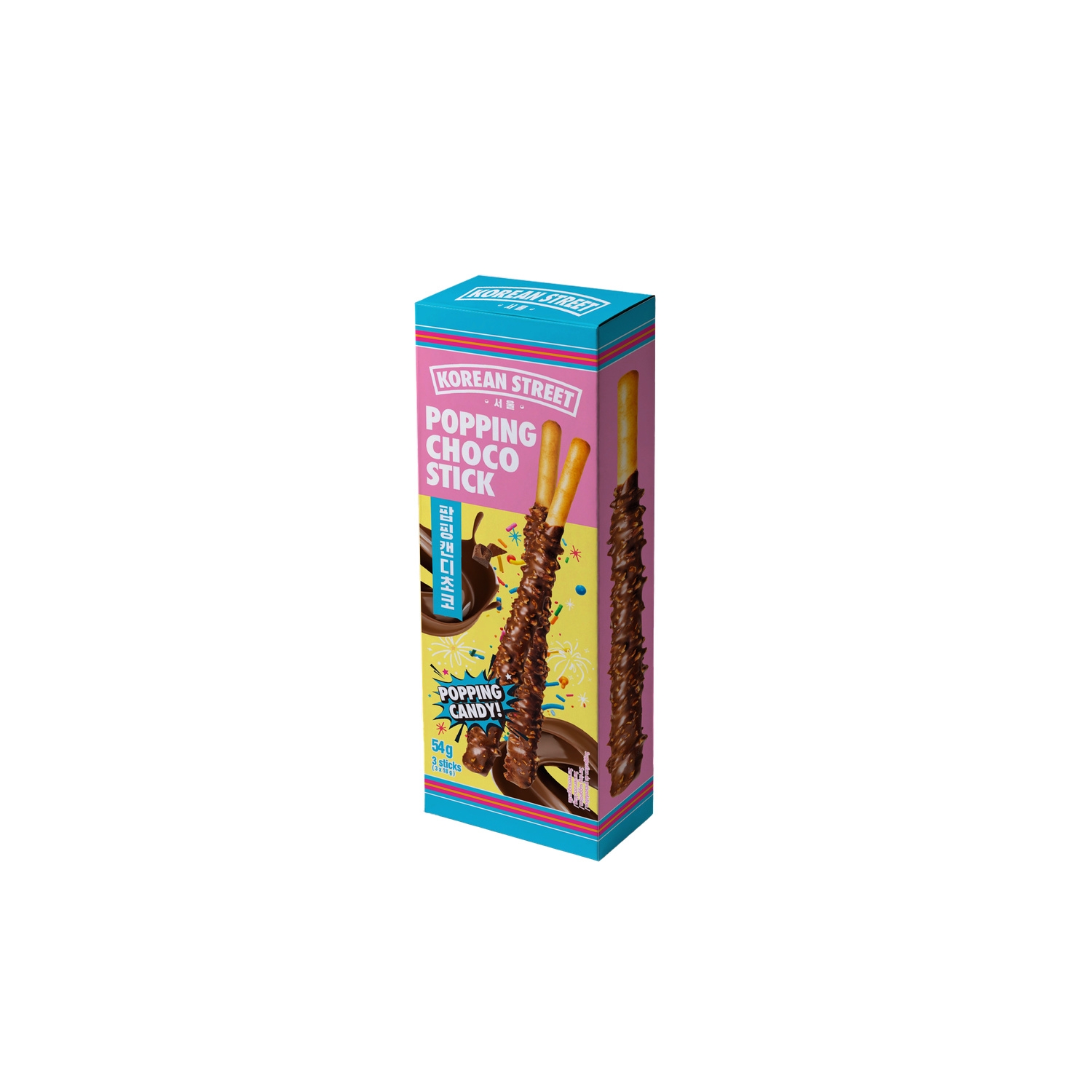 Sticks biscuités chocolat et sucre pétillant 54 g - KOREAN STREET