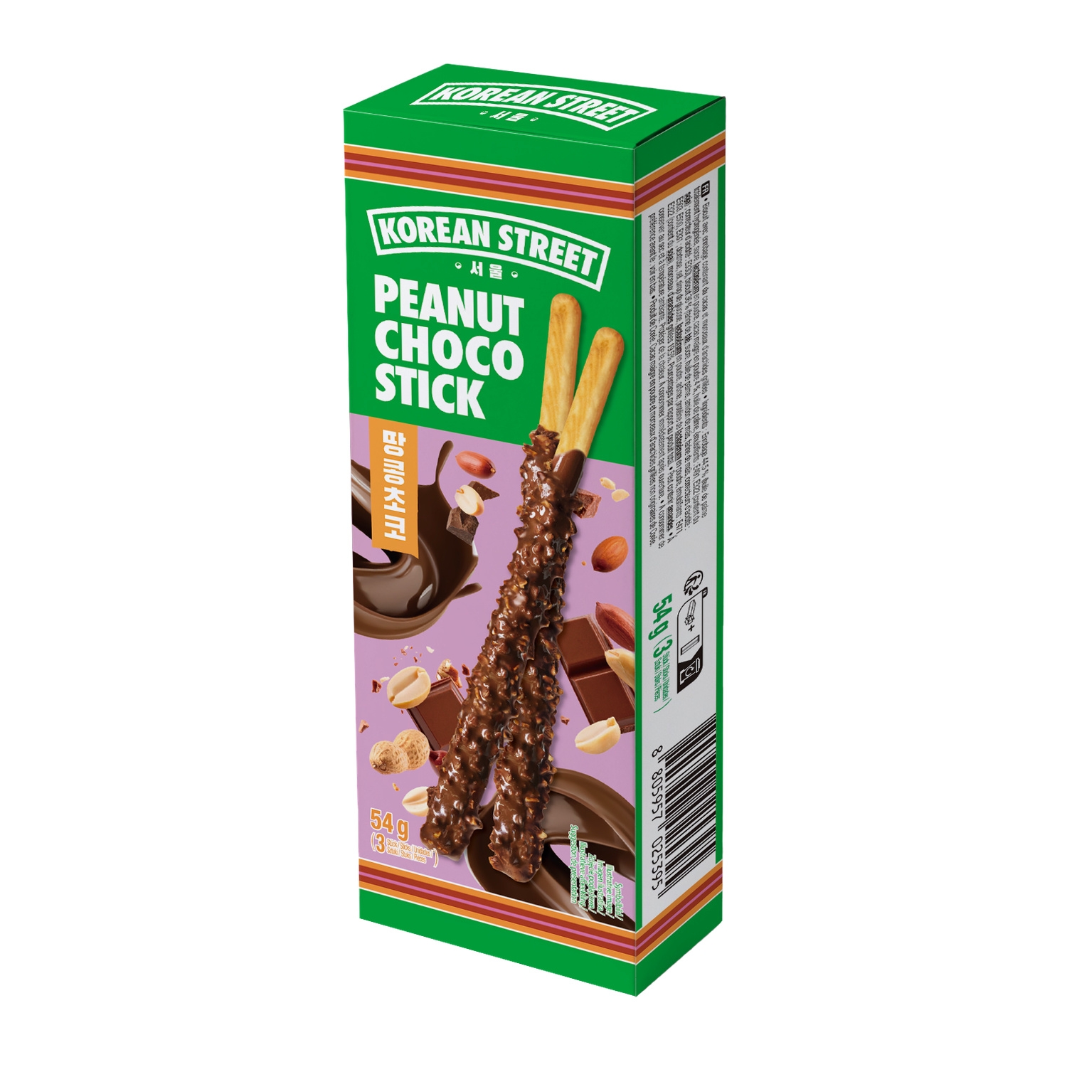 Sticks biscuités chocolat et cacahuète 54 g - KOREAN STREET