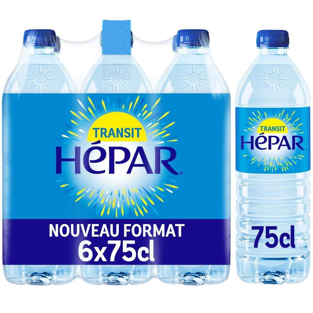 Eau minérale naturelle 6X75cl - HEPAR