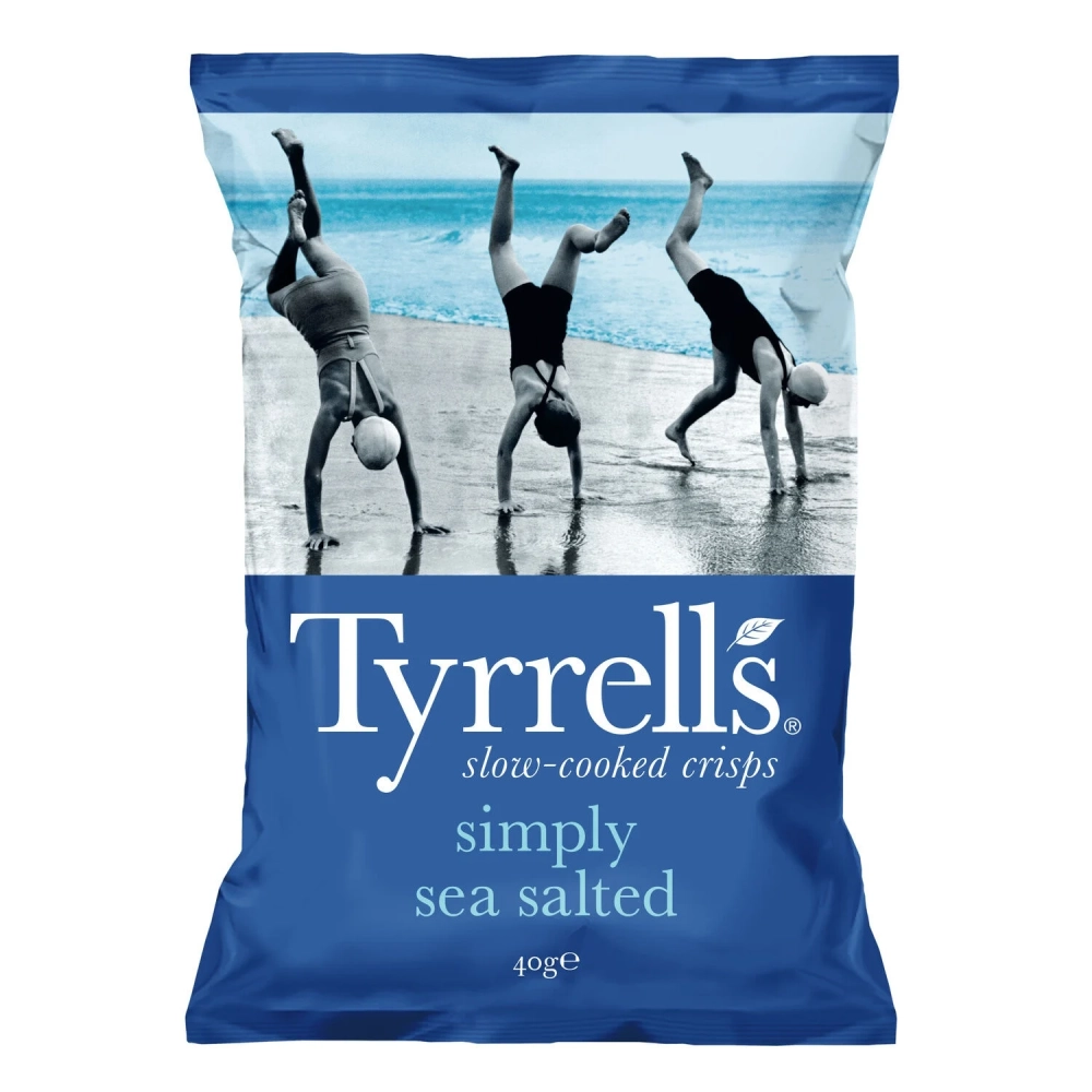Chips de Pommes de Terre Simplement Salésau Sel de Mer, 150g  - TYRRELLS