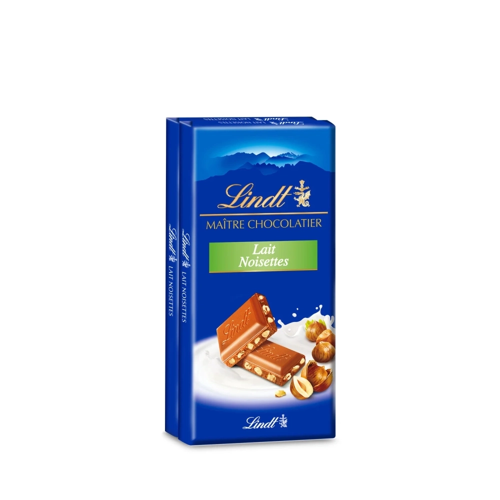Maître Chocolatier Lait Noisettes Lot 2x100g - LINDT