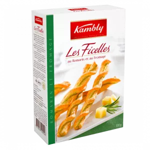 Grissini al rosmarino e formaggio 100 g, cartone da 12 - KAMBLY