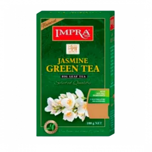 Impra, Green Tea, Packeted, Flavoured Jasmine âwith Natural Piecesâ Big Leaf, 100gx30