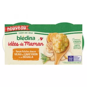 Prato para bebé a partir de 12 meses Pastinagas Batata-doce 2x200g - BLÉDINA