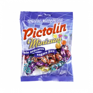 Minizum Sin - Sugars Free 6 Asstd Fruits Flavoured Candies: Orange, Lemon, Strawberry, Pineapple, Blackberry, Melon. - Plastic Bag 12x65g