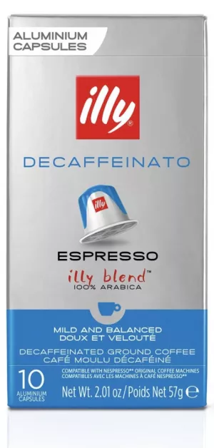 Café capsules x10 espresso décaféiné - 57g - ILLY