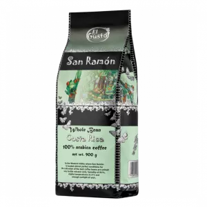 San Ramon Gourmet Whole Bean Roasted Coffee, El Gusto, 100% Arabica Coffee, Sun Dried, Washed Process, Medium Roast, Single Origin, Sca Score 84,  900g