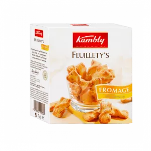Sfoglie Feuillety's al formaggio 75 g, cartone da 14 - KAMBLY