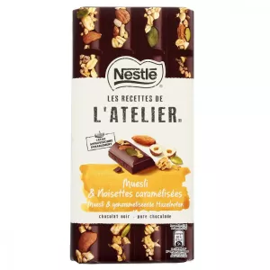 Tablette de chocolat noir muesli l'atelier 170g - NESTLÉ