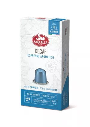 Saquella Bar Italia Espresso Dekaf Capsules , Box X 10 Caps, 50 G