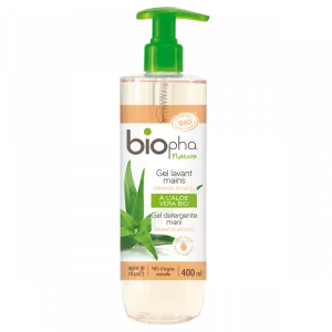 Gel lavant mains à laloé vera BIO 400ml - BIOPHA NATURE