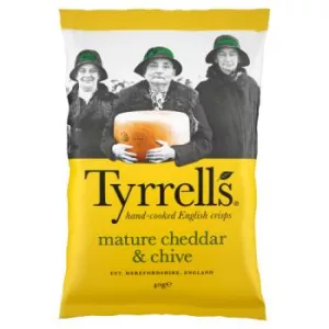 Chips de Pommes de Terre Cheddar Affin Et Ciboulette, 150g  - TYRRELLS
