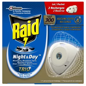 Recharge diffuseur électrique night & day Trio x2 - RAID