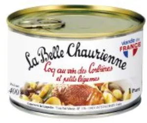 Coq au vin de Corbières e legumes pequenos 400g - LA BELLE CHAURIENNE