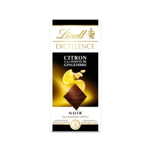 Barra de chocolate amargo Excellence Lemon Ginger 100g - LINDT