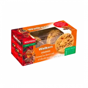 Walkers Cookies Caramel Beurre SalÃ & Choco Lait 150gr Cx12