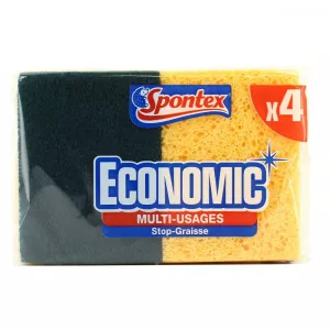 Éponges economic multi-usages stop-graisse x4 - SPONTEX