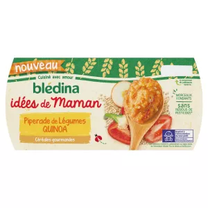 Plat bébé dès 12 mois céréales gourmandes & piperade de légumes quinoa 2x200g - BLÉDINA