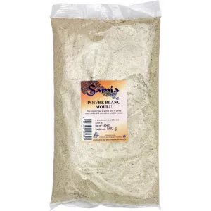 Poivre Blanc Moulu 500g - SAMIA