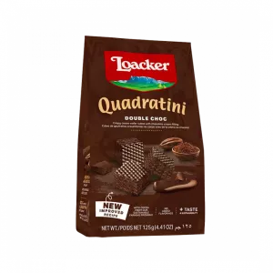 Loacker Quadratini Double Choc 125gr Cx12