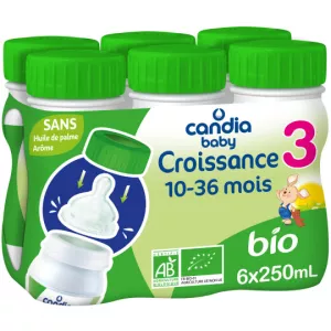 Leche líquida de crecimiento orgánico 6x250ml - CANDIA