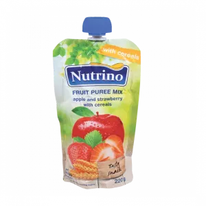 Nutrino Fruit Puree Mix - Apple And Strawberry With Cereals