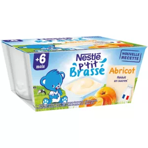 P'tit brassé abricot dès 6 mois 4x100g - NESTLE - NESTLÉ