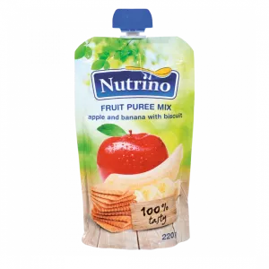 Nutrino Fruit Puree - Apple And Banana With Biscuit