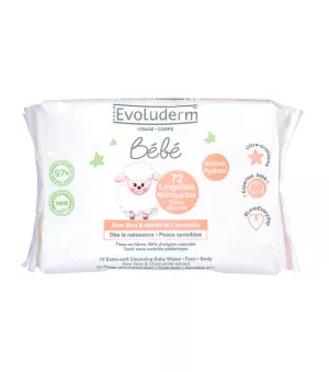 Lingettes Bébés X72 - Evoluderm