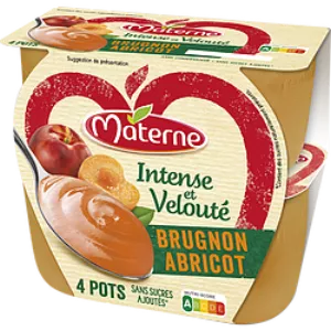 Compotes brugnon ananas intense et velouté 4x97g - MATERNE