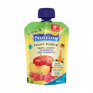 Nutrino Fruit Puree - Apple, Peach, Strawberry And Raspberry