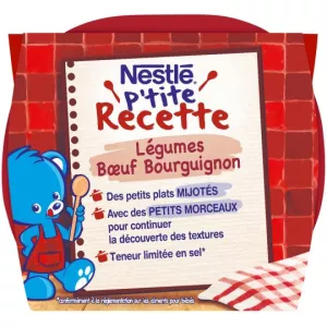 Plat bébé dés 12 mois légumes bœuf bourguignon 2x200g - NESTLÉ