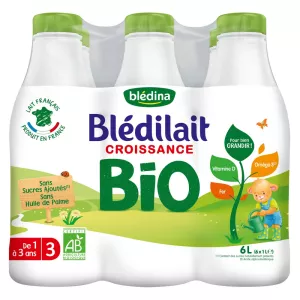 Sữa tăng trưởng dạng lỏng bledilait hữu cơ 6x1L - BLEDINA