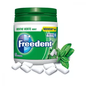 Green Mint kutafuna gum bila sukari; 60 Drages - FREEDENT