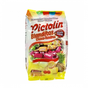 Pictolin Blanditos / Chews-  5 Assted Fruit Flavoured: Lemon, Orange, Cherry, Pineapple And Banana  - 1kg Bag X 12
