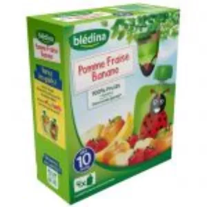 Gourde pomme fraise banane .90g