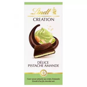 Tablette De Chocolat  Création Délice Pistache Amande  150 G - LINDT