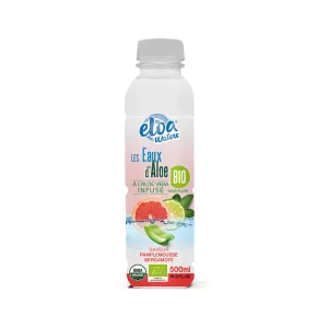 Eau infusé à l'aloé vera sans pulpe saveur pamplemousse-bergamote BIO 500ml - ÉLOA