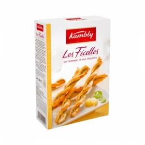 Ficelles al formaggio e verdure 100 g, cartone da 12 - KAMBLY