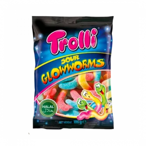 Sachet Halal Sour Glowworms 100 G