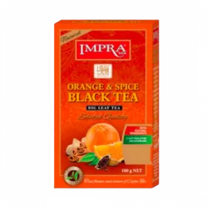 Impra,  Black Tea, Packeted , Flavoured Orange And Spice âwith Natural Piecesâ Big Leaf,  100gx30,