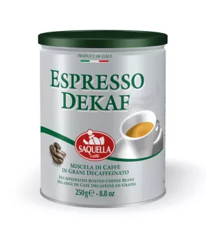 Decaffeinated -  Beans Coffee 250 Gr. Tin