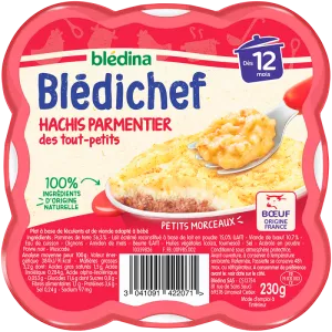 Plat bébé dès 12 mois Hachis parmentier Blédichef la barquette de 230g - BLÉDINA